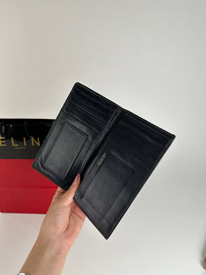 Vintage Celine Macadam Monogram ID holder black white