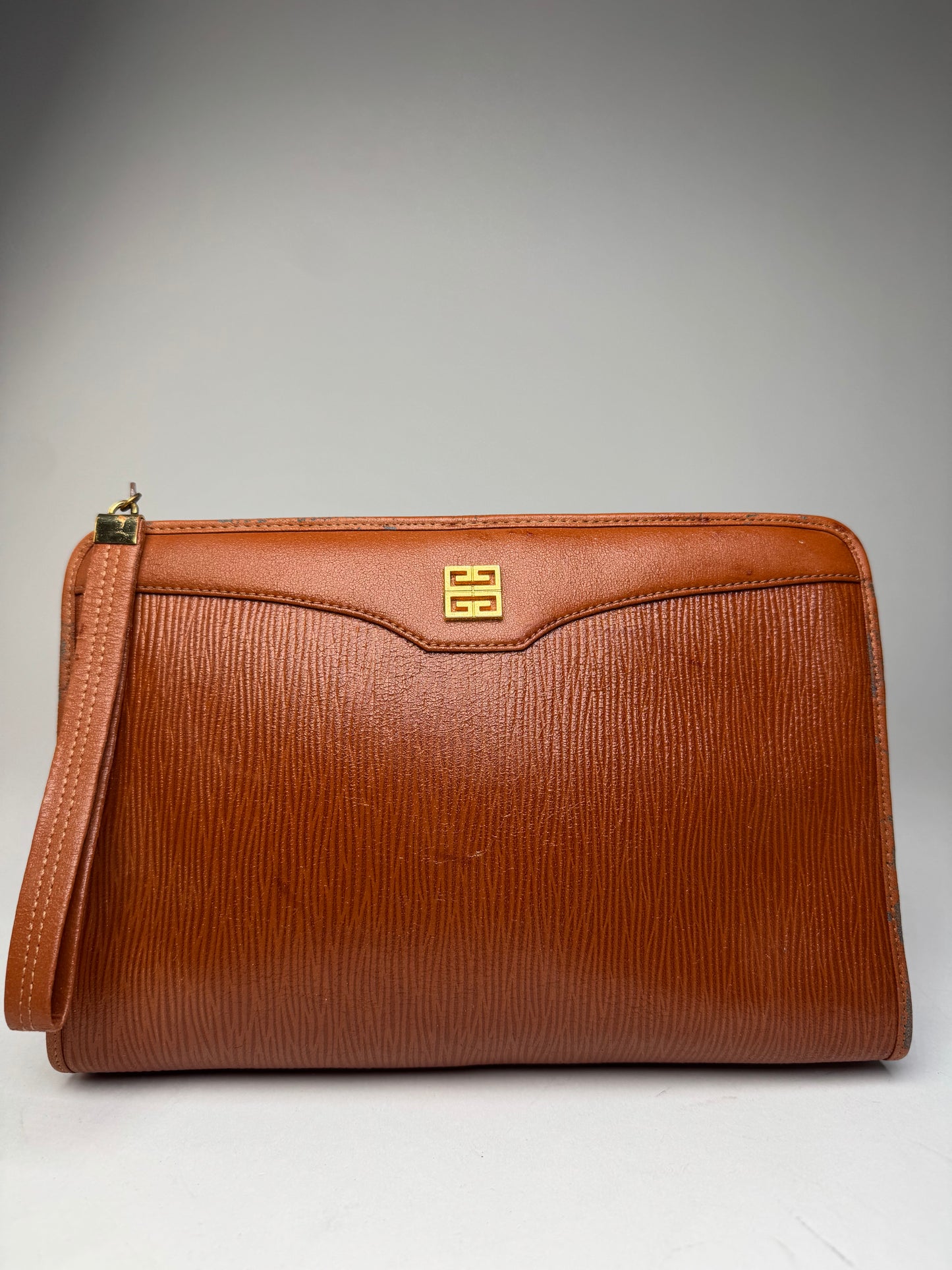 Vintage Givenchy Leather Clutch Brown