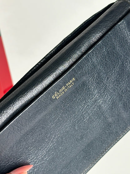 Vintage Celine Macadam Monogram ID holder black white