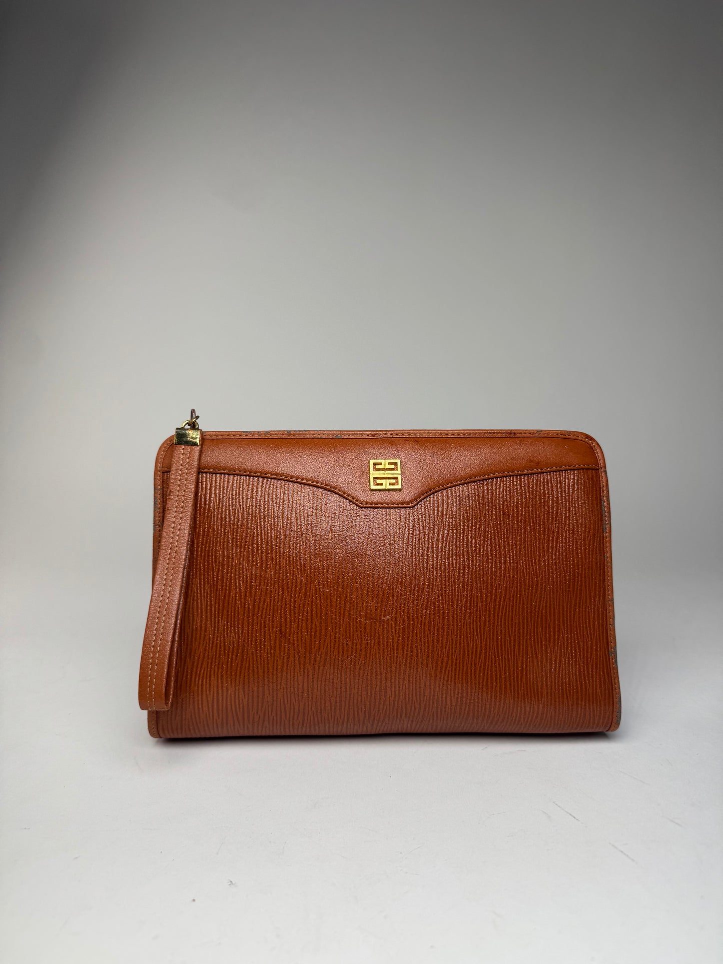 Vintage Givenchy Leather Clutch Brown