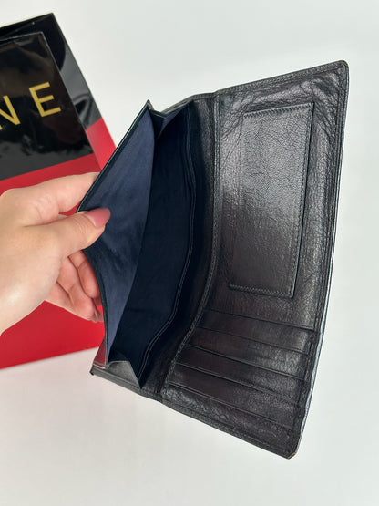 Vintage Celine Macadam Monogram ID holder black white