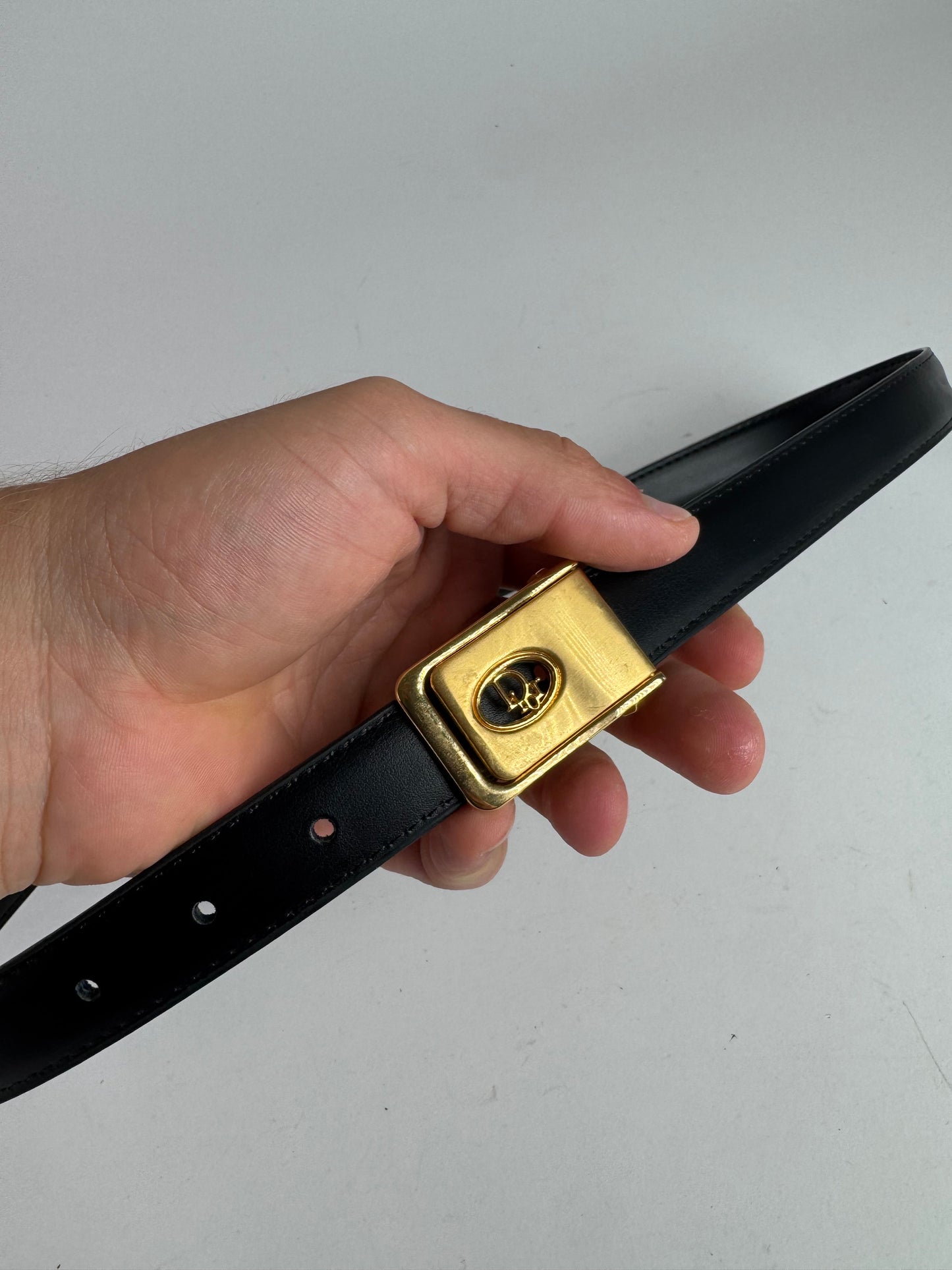 Vintage Dior Leather belt black