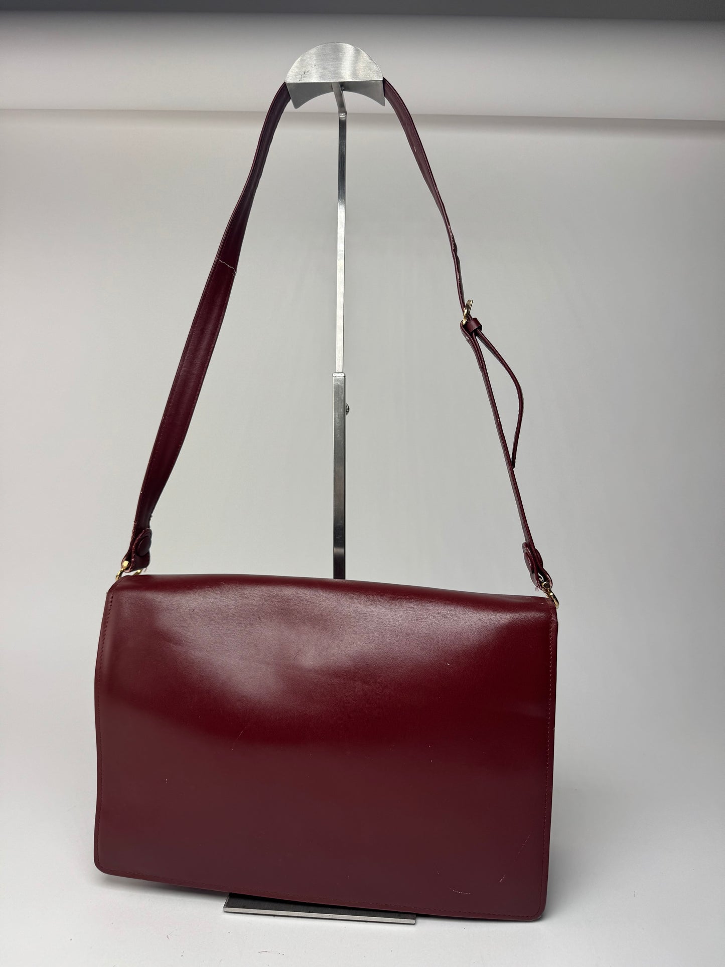 Vintage Cartier Leather Bag Burgundy