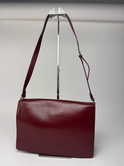 Vintage Cartier Leather Bag Burgundy