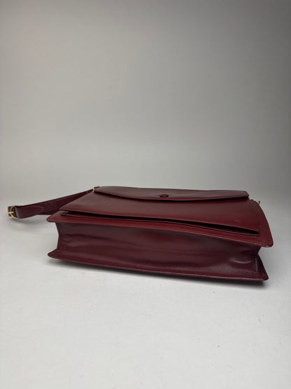 Vintage Cartier Leather Bag Burgundy