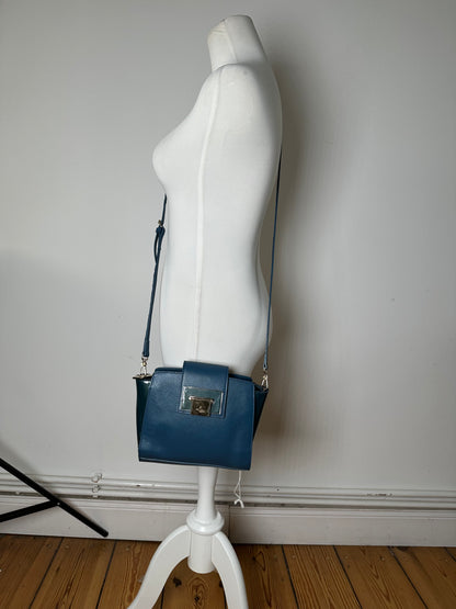 Vivienne Westwood Opio Saffiano Crossbody Bag Teal Blue