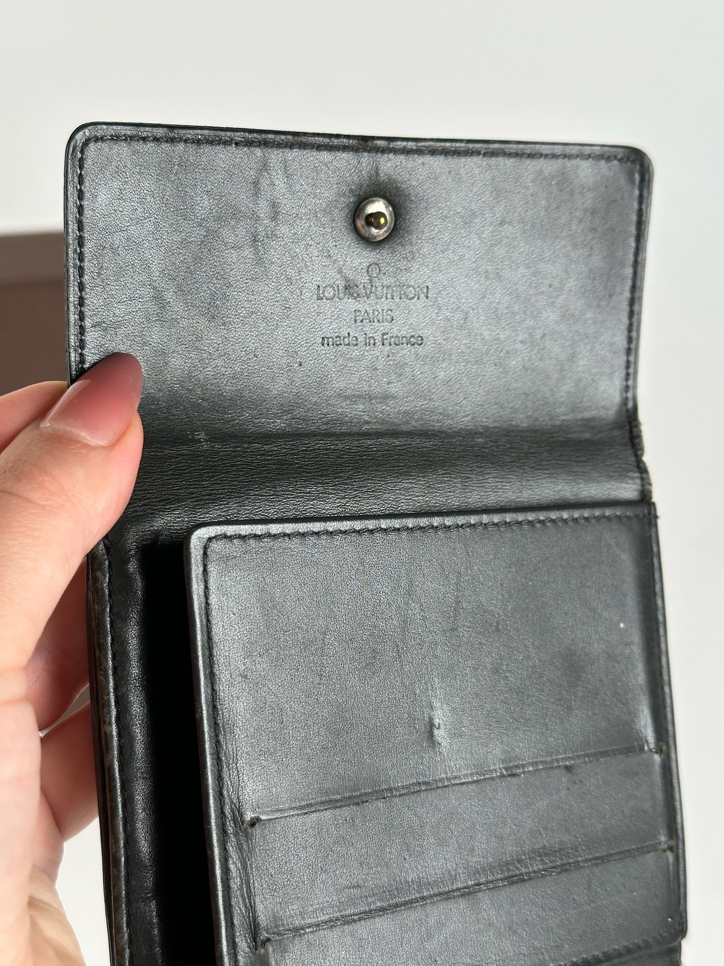 Vintage Louis Vuitton Vernis Leather wallet black