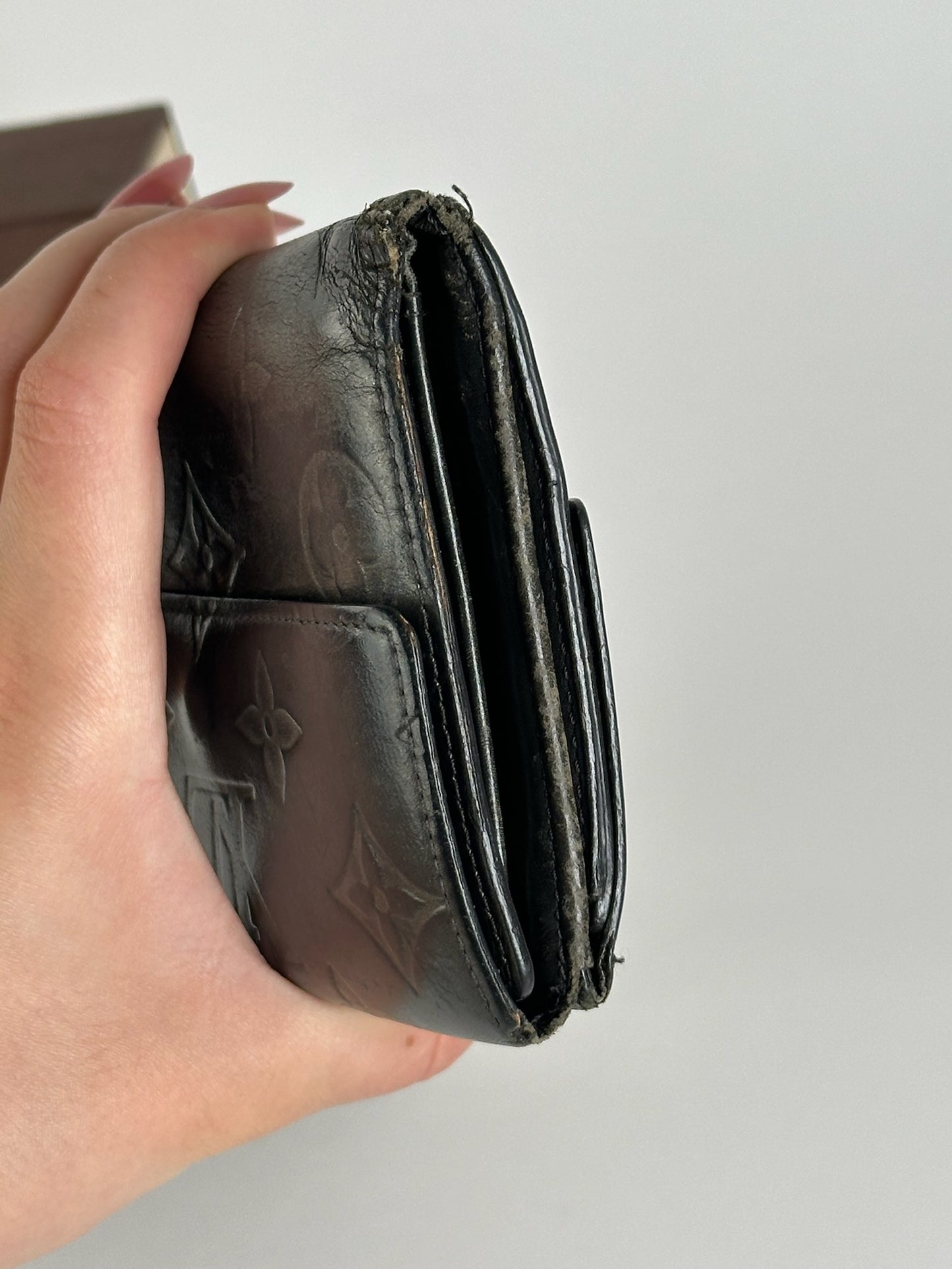 Vintage Louis Vuitton Vernis Leather wallet black