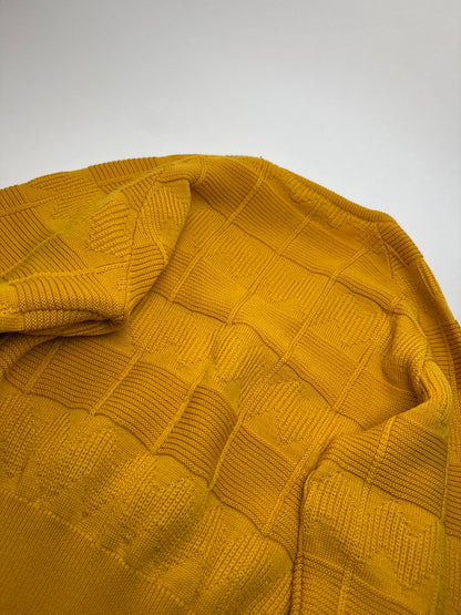 Vintage Dior V Neck Jumper Yellow M