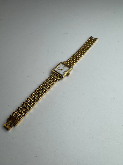 Montre à quartz vintage Balenciaga en acier doré