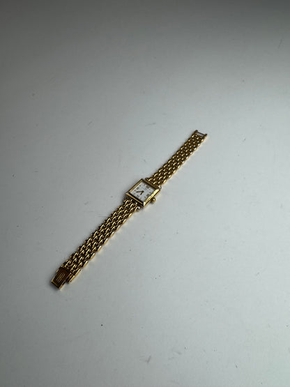 Montre à quartz vintage Balenciaga en acier doré