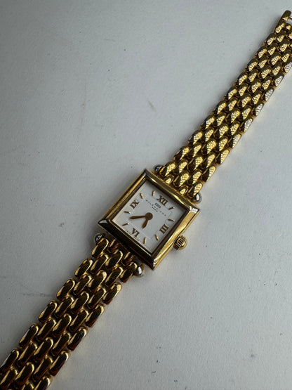 Montre à quartz vintage Balenciaga en acier doré