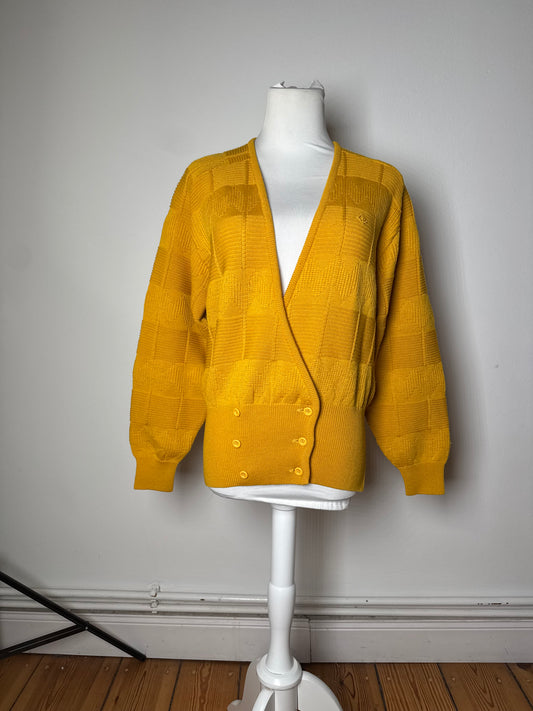 Vintage Dior V Neck Jumper Yellow M