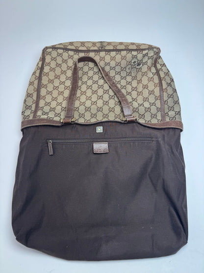 Vintage Gucci Monogram Handbag Beige Brown