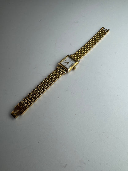 Montre à quartz vintage Balenciaga en acier doré