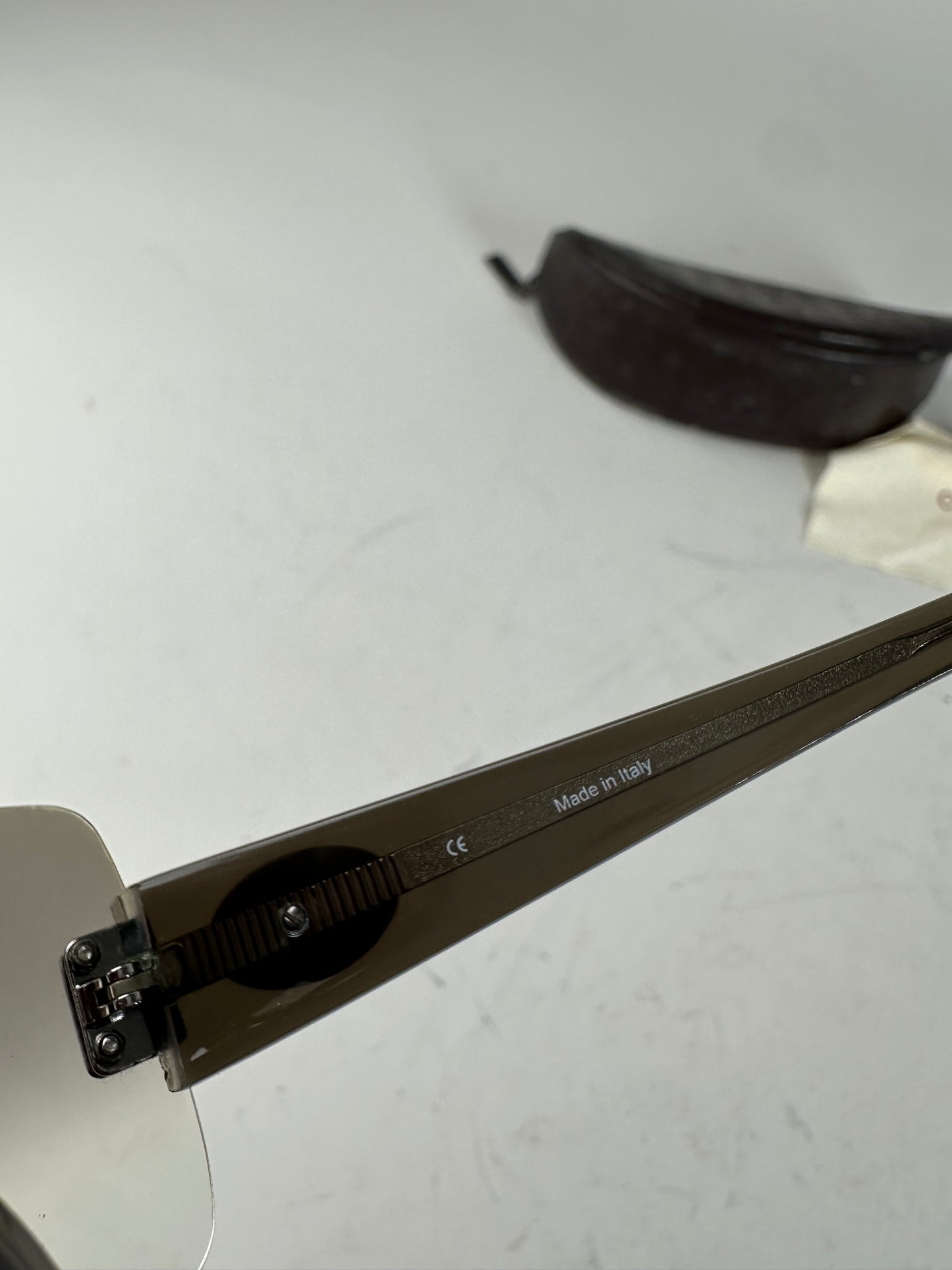 Vintage Celine Logo Sunglasses Grey Black Silver-Tone Accents
