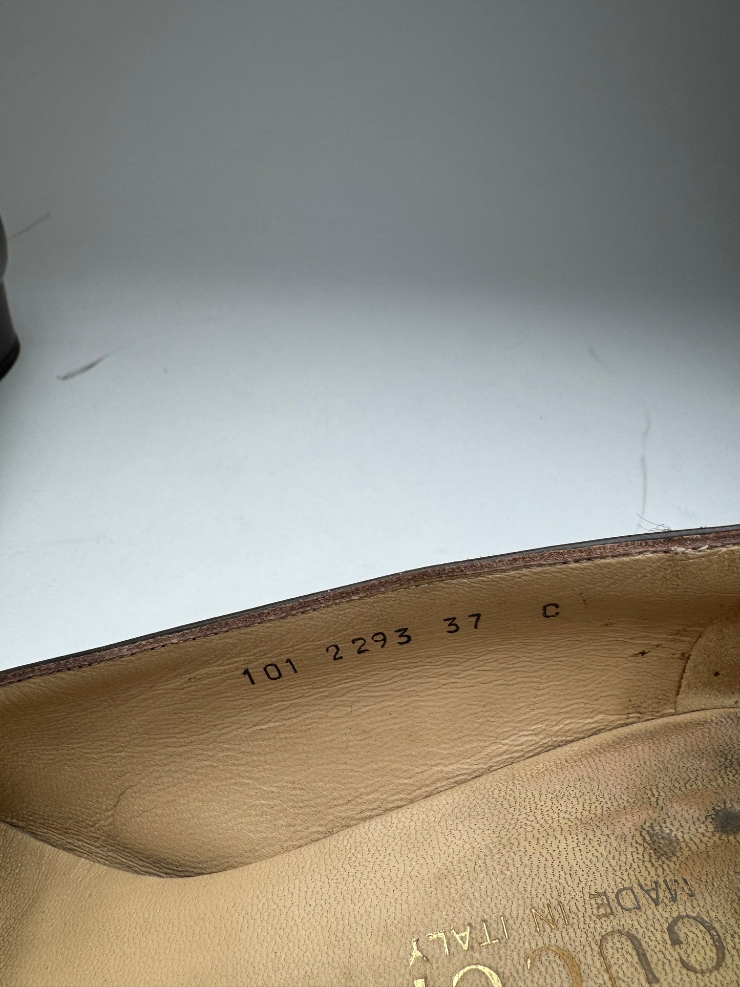 Vintage Gucci Horsebit Patent Leather Pumps Brown 37C