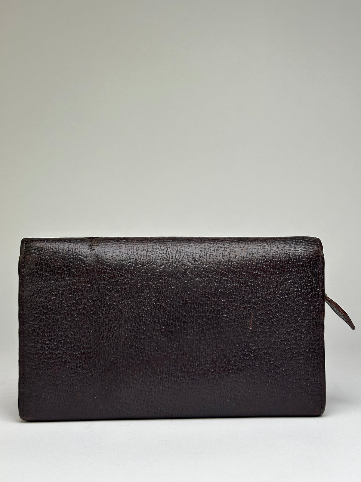 Vintage Vivienne Westwood Textured Leather Flap Wallet Dark Brown
