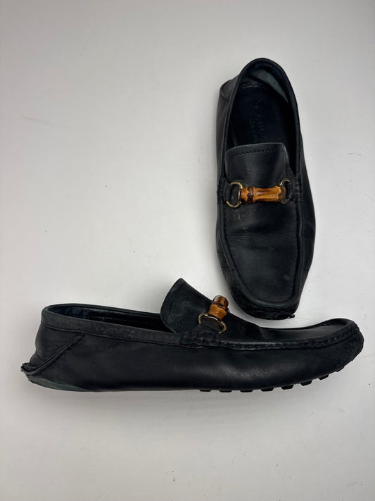 Vintage Gucci Leather bamboo Loafer black 43,5