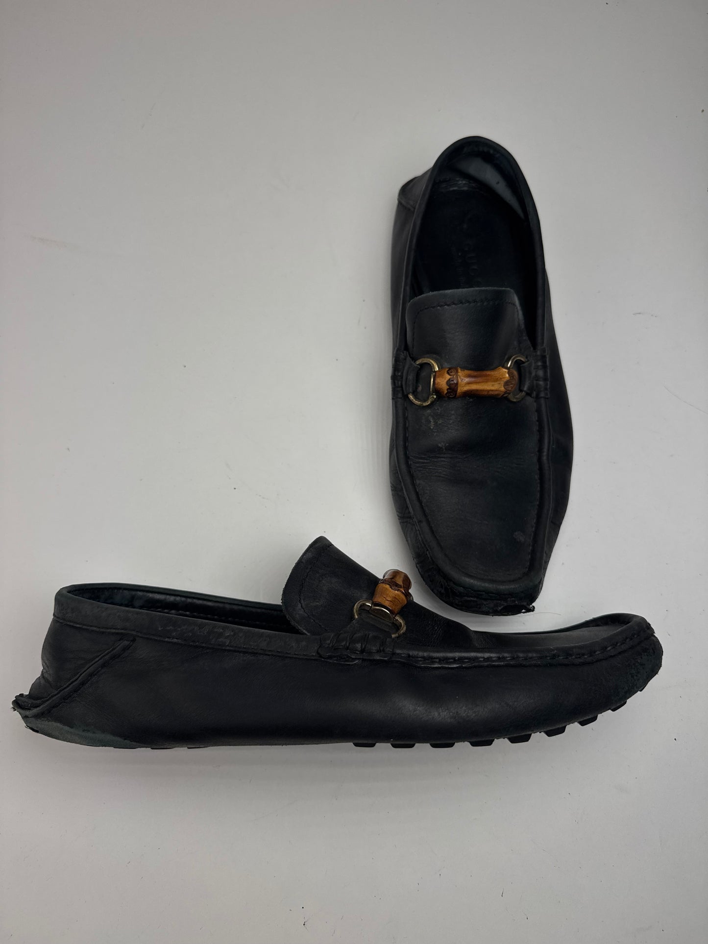 Vintage Gucci Leather bamboo Loafer black 43,5