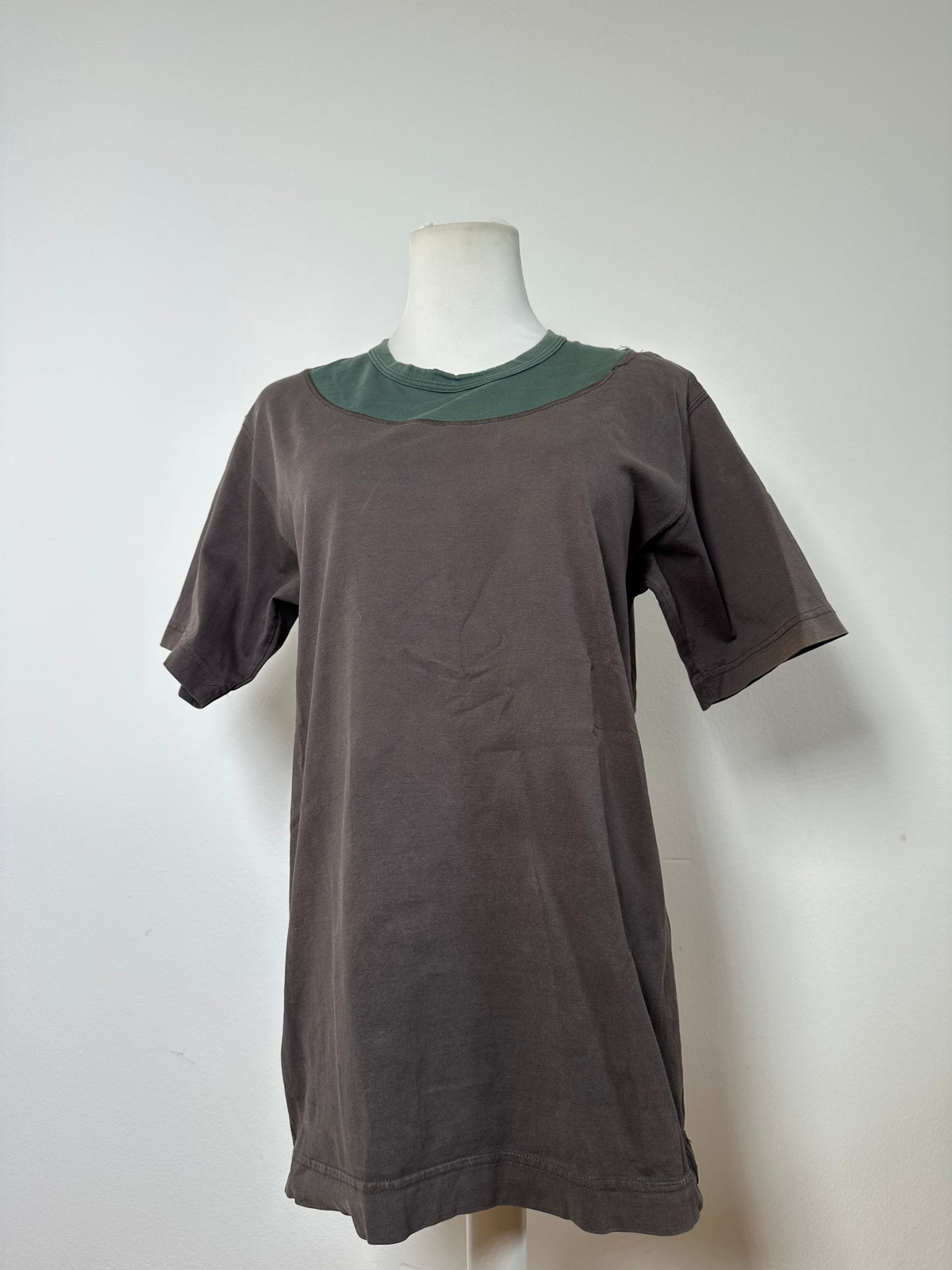 Vintage Issey Miyake Cotton Blend T-Shirt Dark Brown Olive L