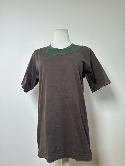 Vintage Issey Miyake Cotton Blend T-Shirt Dark Brown Olive L