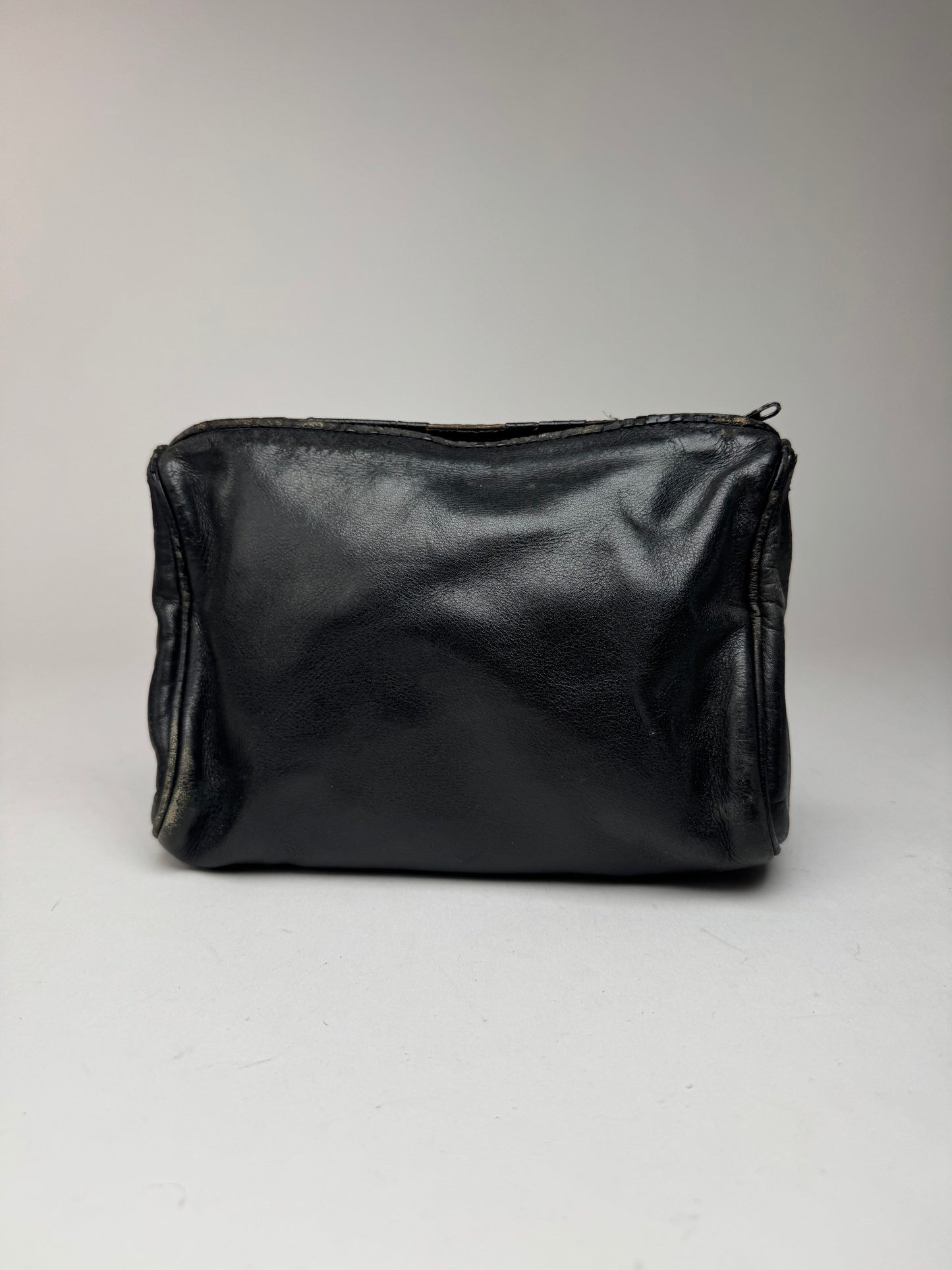 Pochette vintage en cuir Loewe Madrid noire