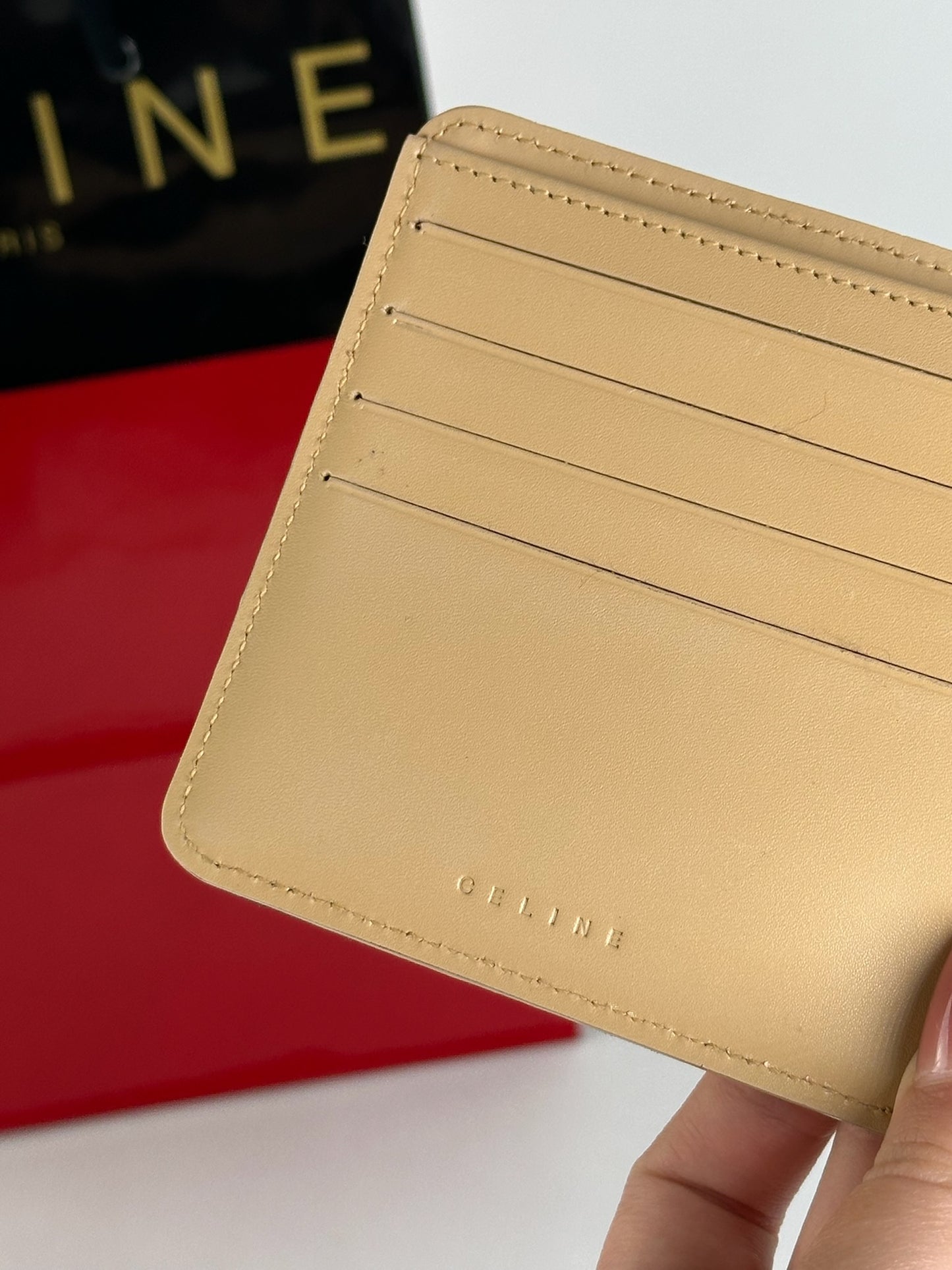 Vintage Celine Paris Leather Card Holder monogram