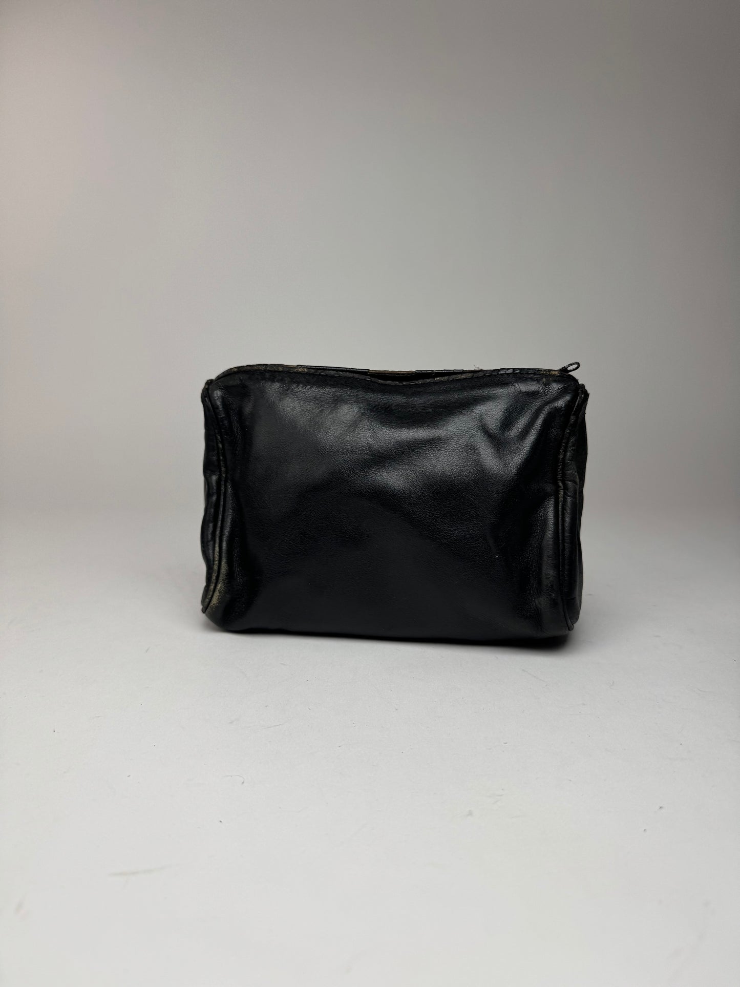 Pochette vintage en cuir Loewe Madrid noire