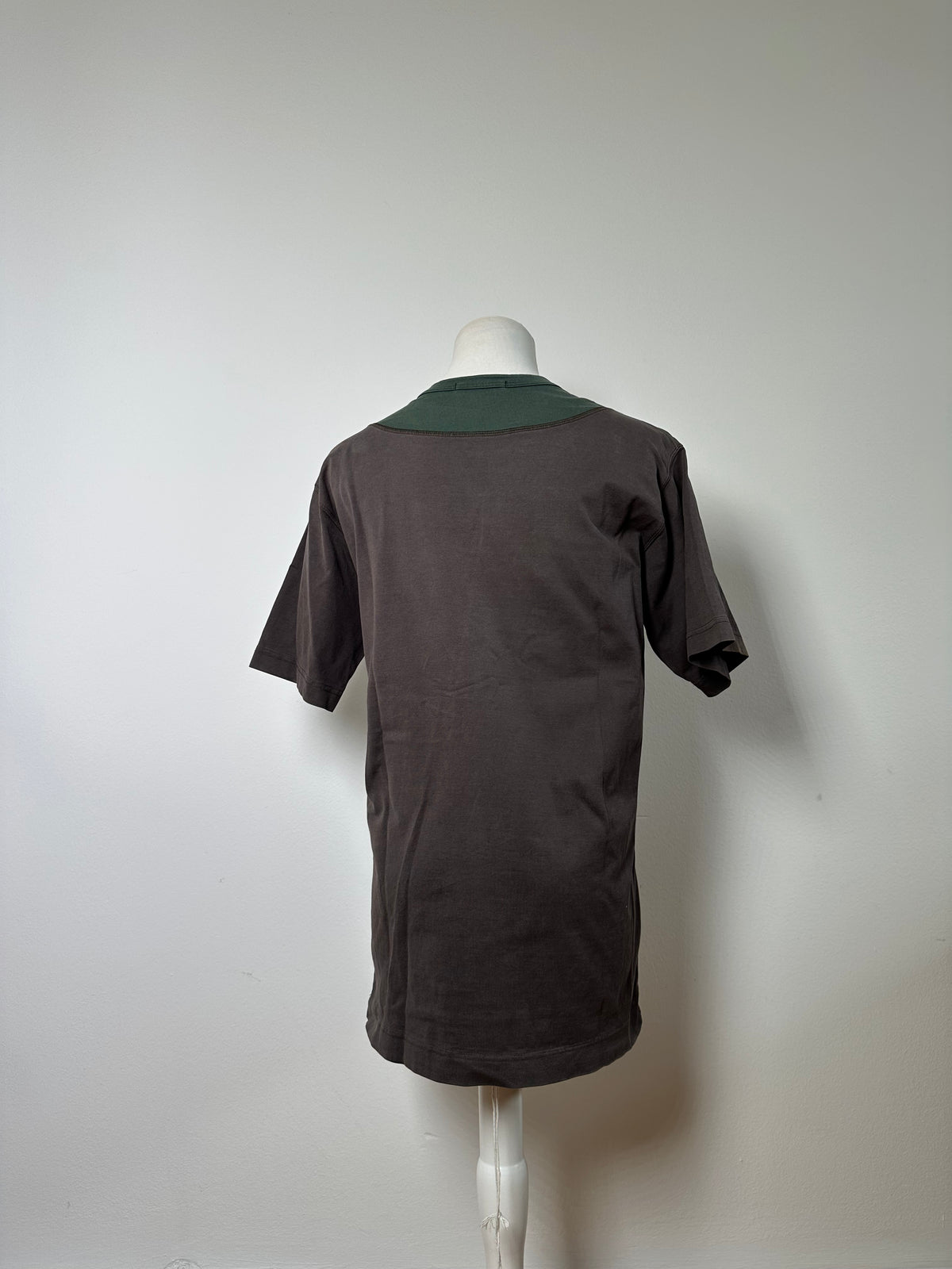 Vintage Issey Miyake Cotton Blend T-Shirt Dark Brown Olive L