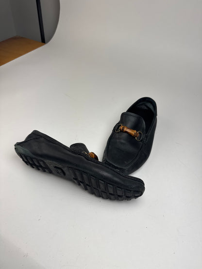 Vintage Gucci Leather bamboo Loafer black 43,5