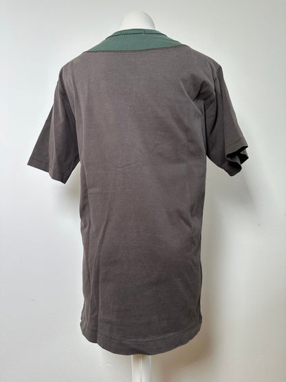 Vintage Issey Miyake Cotton Blend T-Shirt Dark Brown Olive L