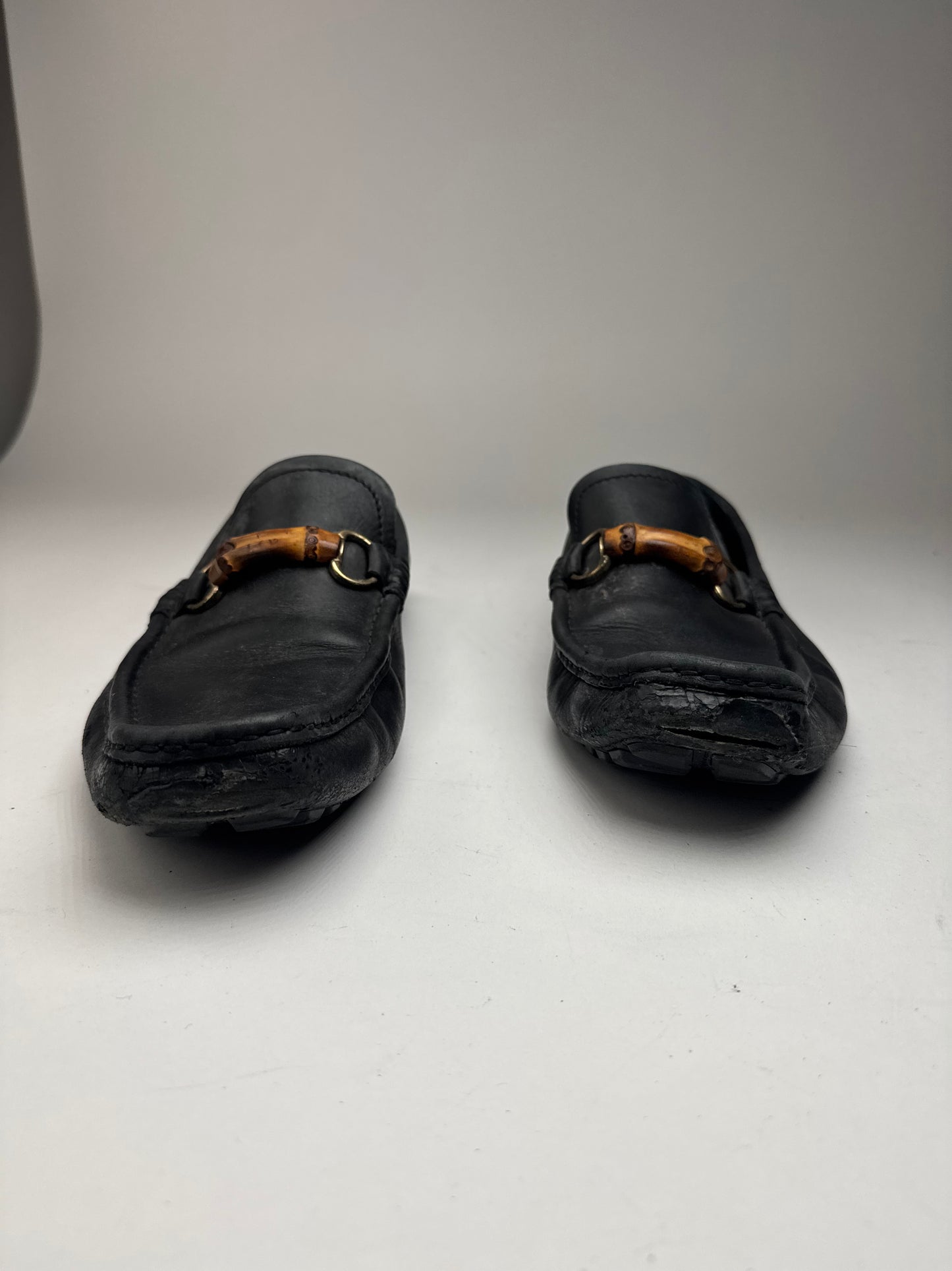 Vintage Gucci Leather bamboo Loafer black 43,5