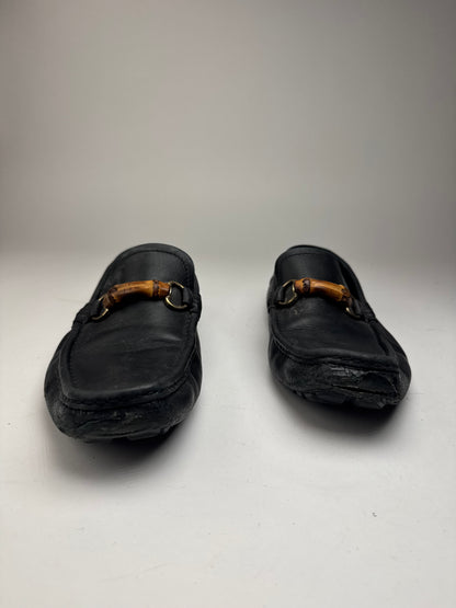 Vintage Gucci Leather bamboo Loafer black 43,5
