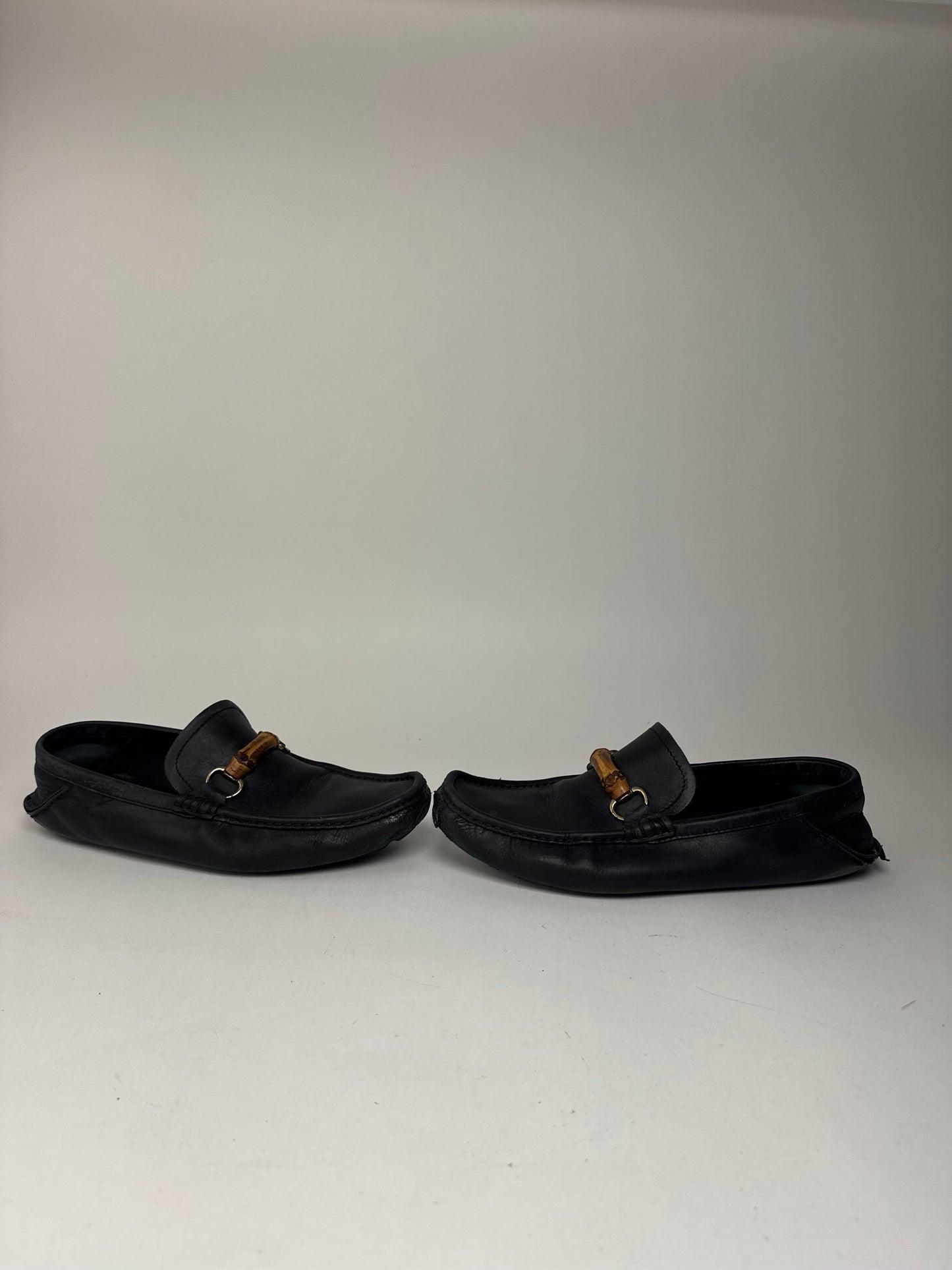 Vintage Gucci Leather bamboo Loafer black 43,5