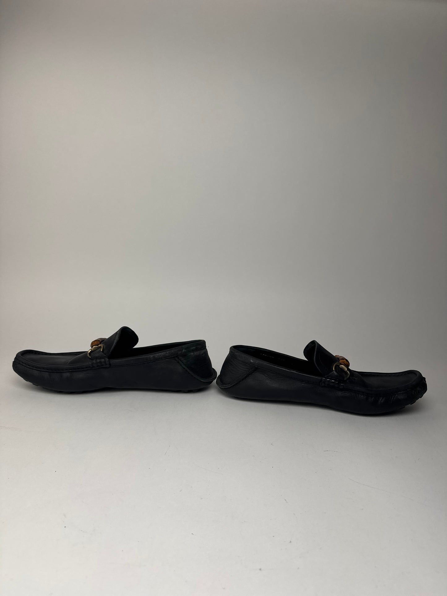 Vintage Gucci Leather bamboo Loafer black 43,5