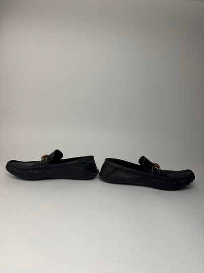 Vintage Gucci Leather bamboo Loafer black 43,5