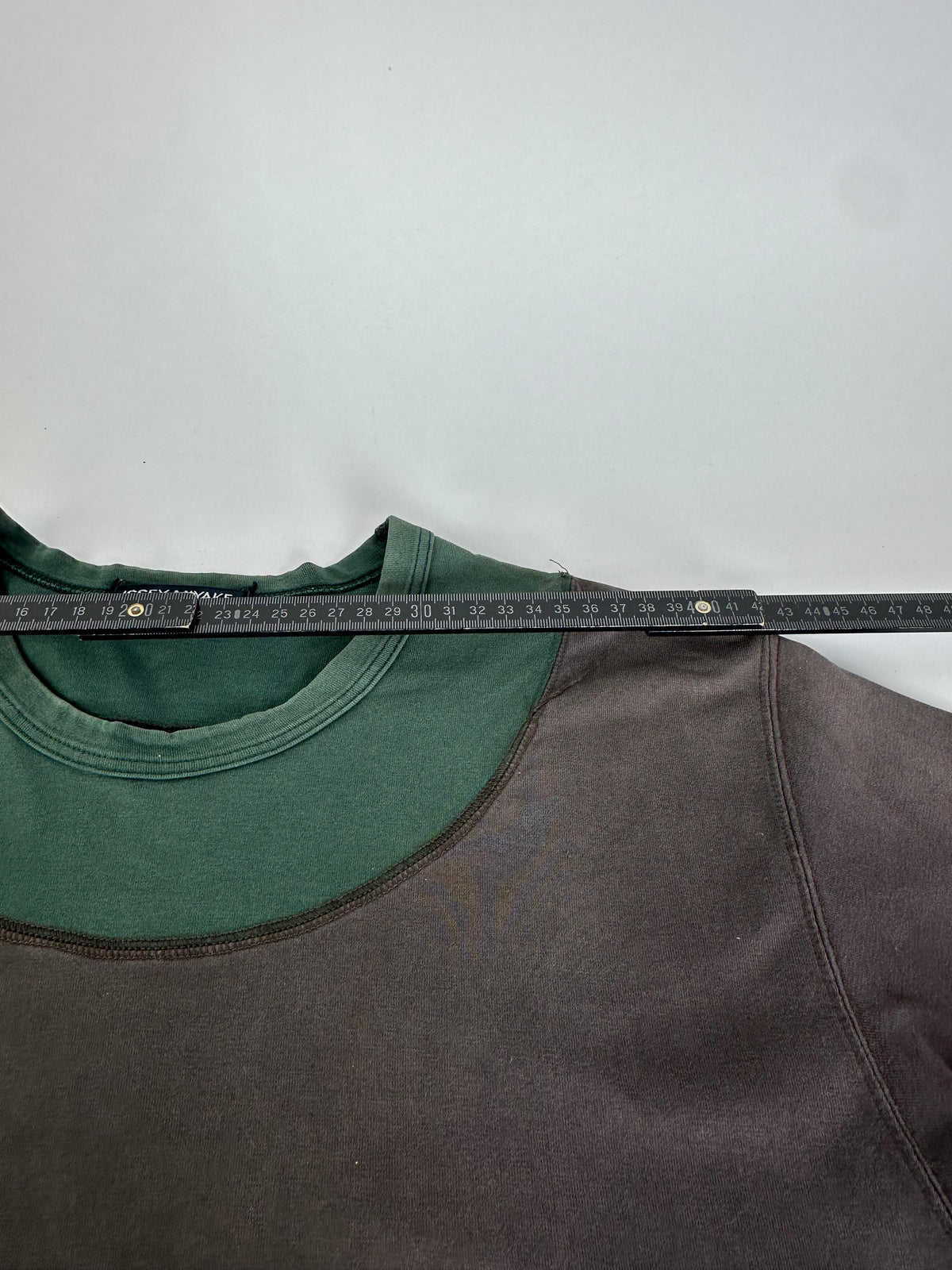 Vintage Issey Miyake Cotton Blend T-Shirt Dark Brown Olive L