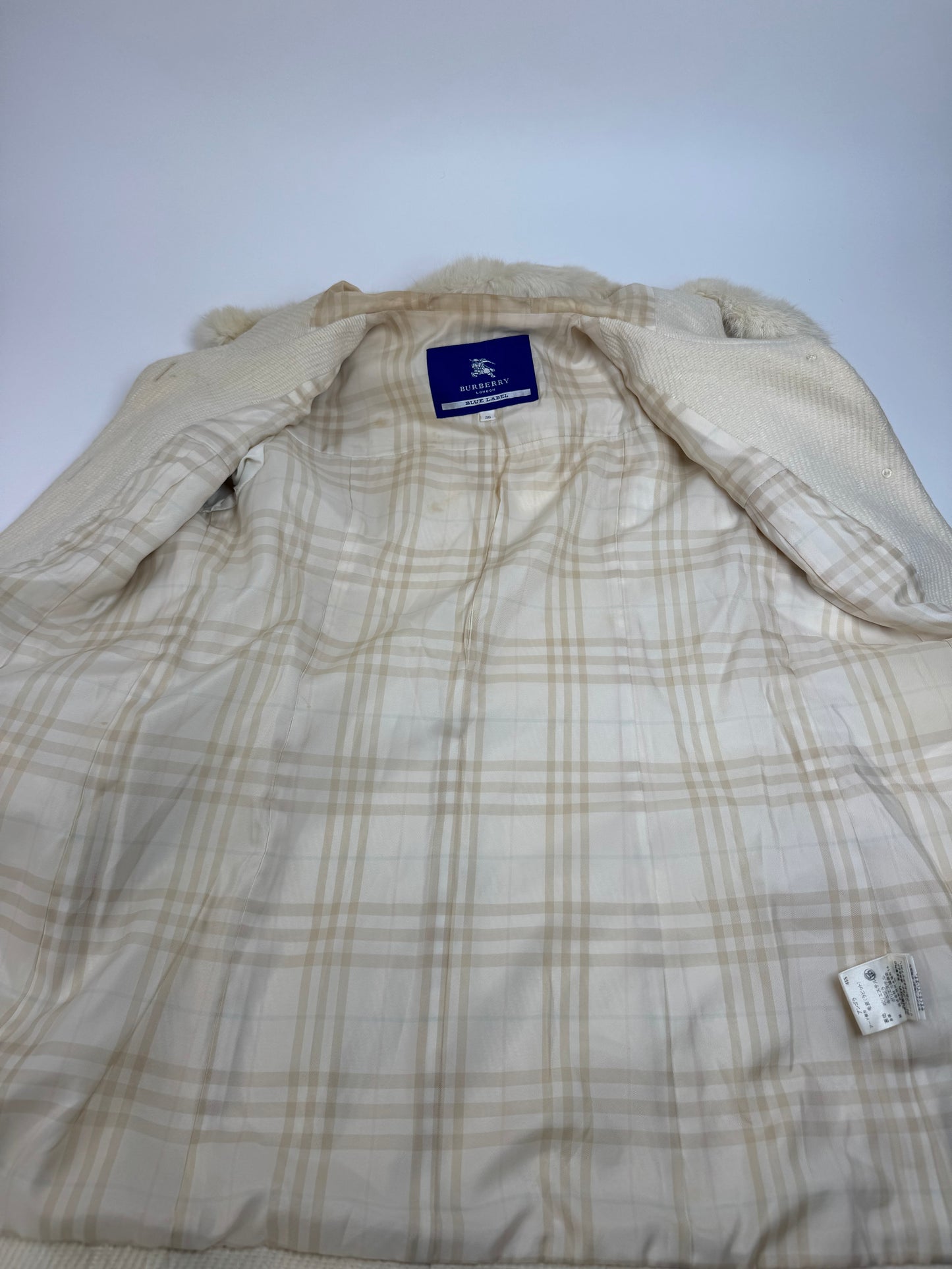 Vintage Burberry Wool Coat Beige 38/M