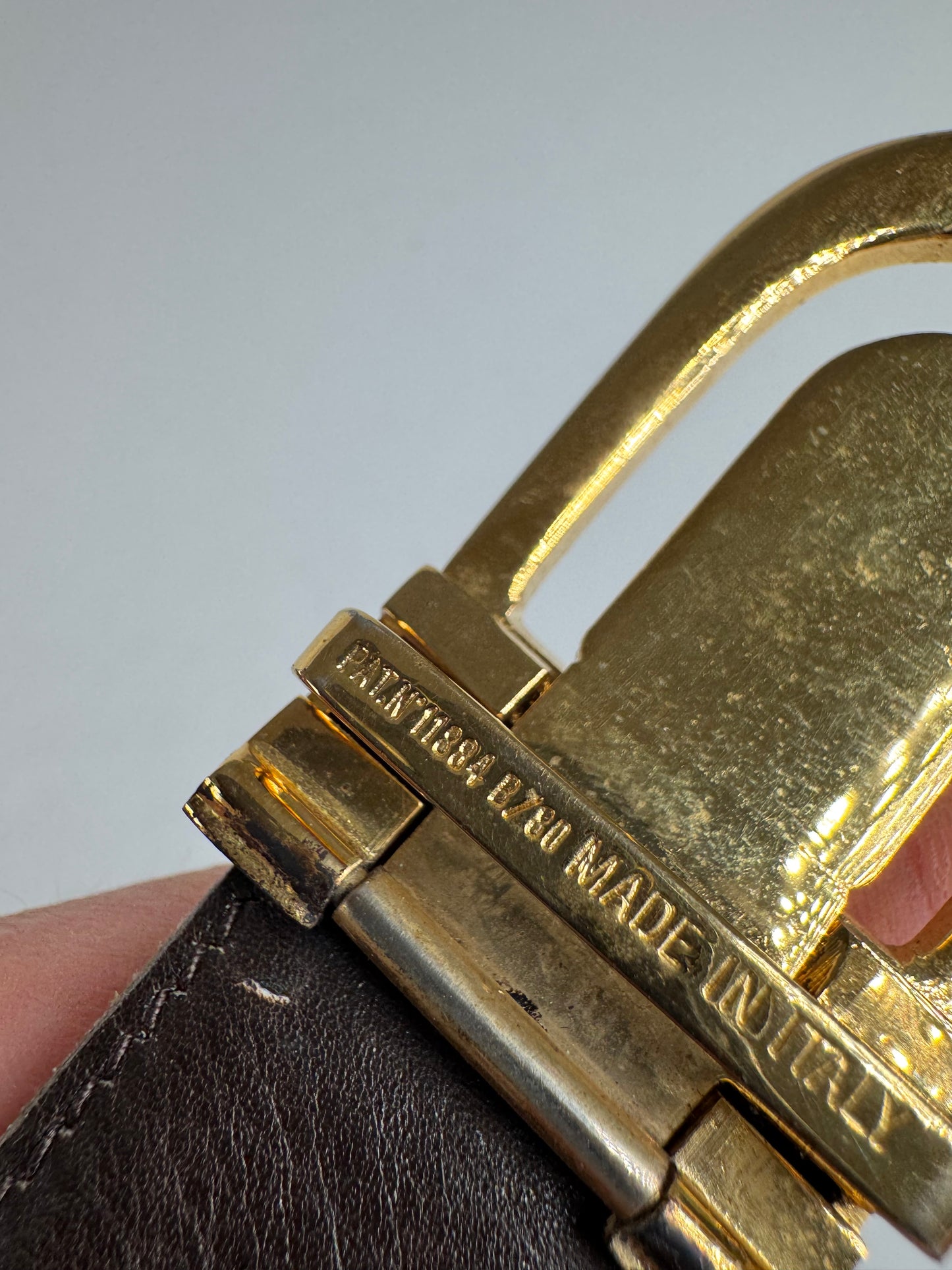 Vintage Celine Leather belt brown