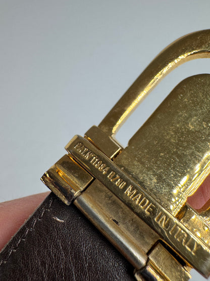 Vintage Celine Leather belt brown