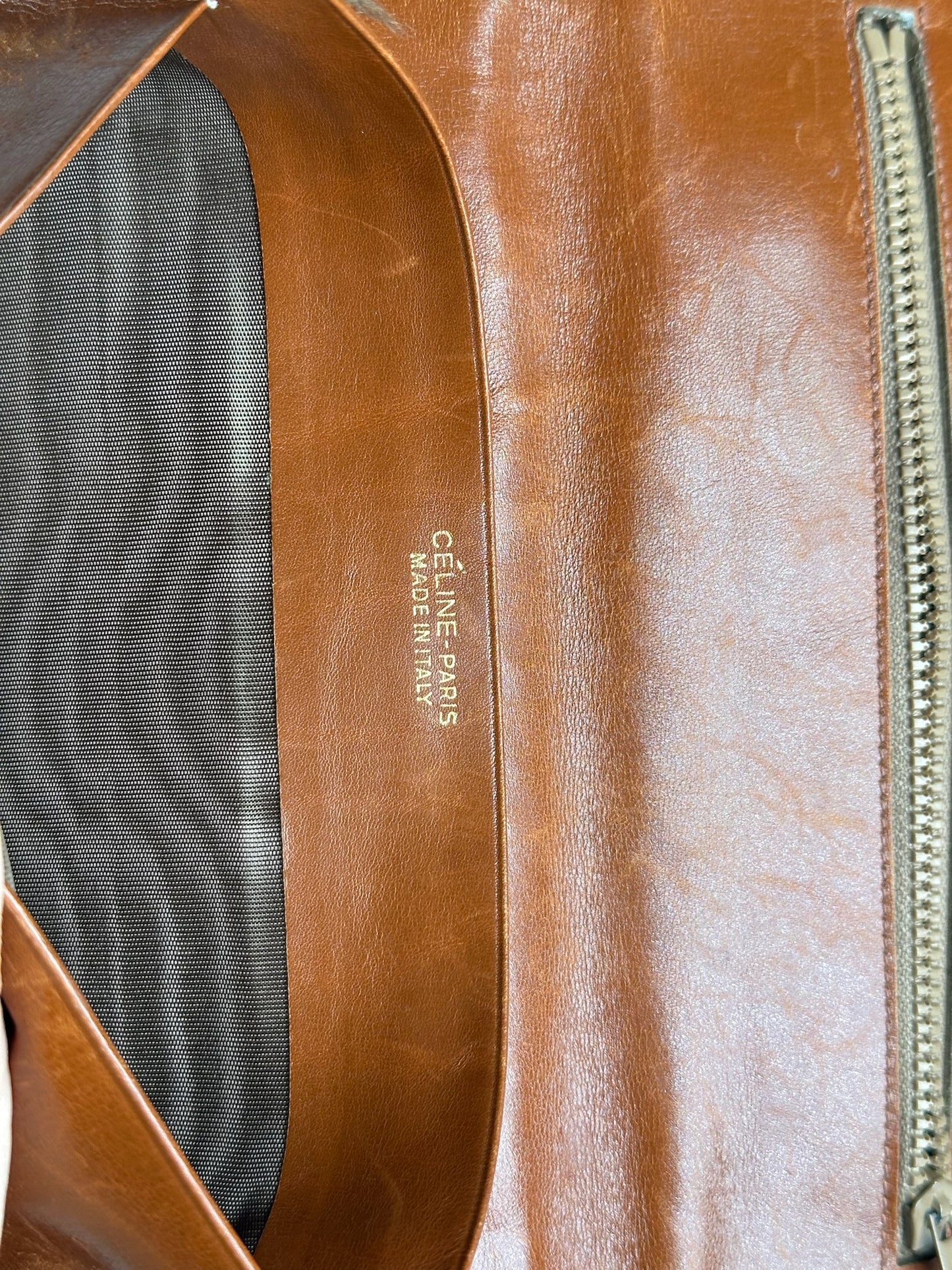 Vintage Celine Paris Suede Leather Monogram wallet brown