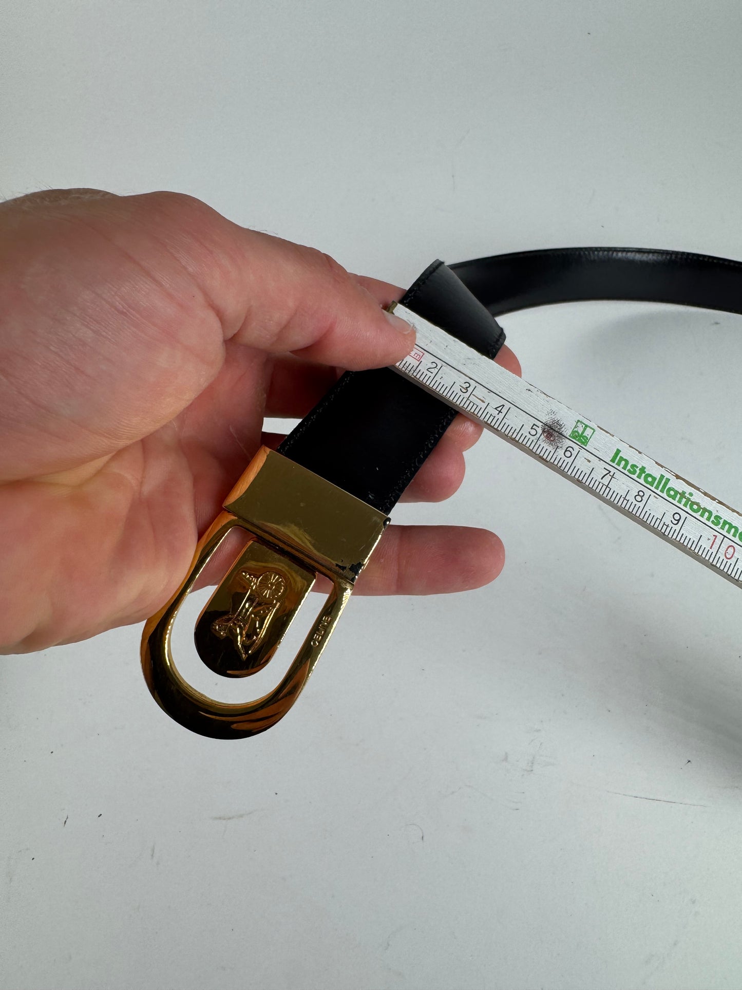 Vintage Celine Leather belt brown