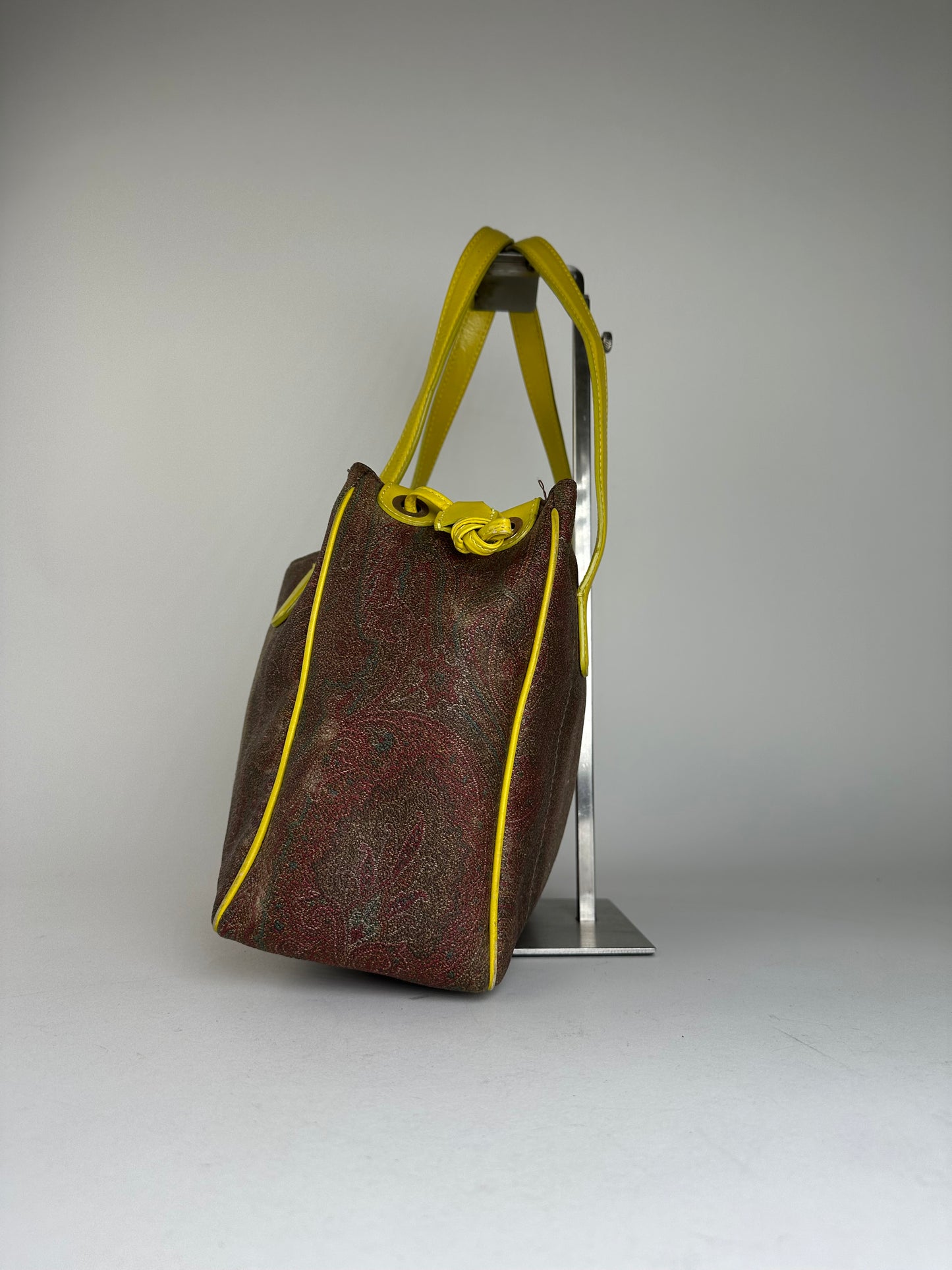 Etro Paisley Pattern Multicolor Fabric Tote Bag