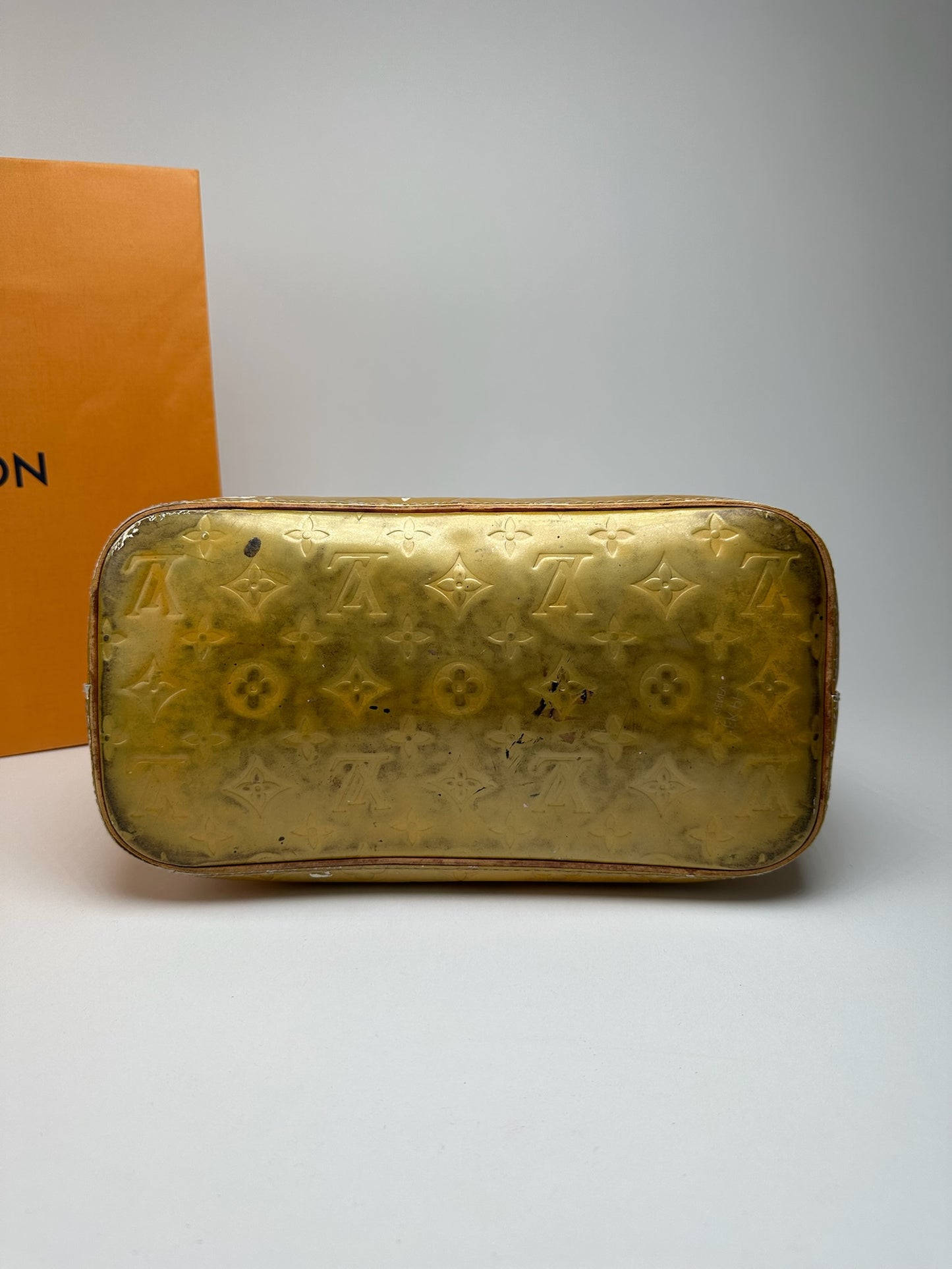 Vintage Louis Vuitton Vernis Leather bag Yellow