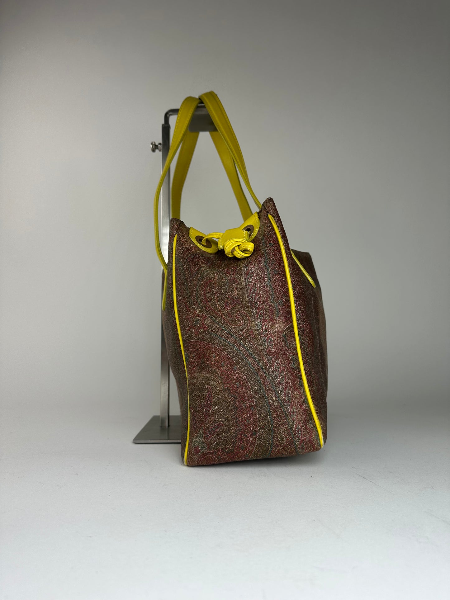 Etro Paisley Pattern Multicolor Fabric Tote Bag