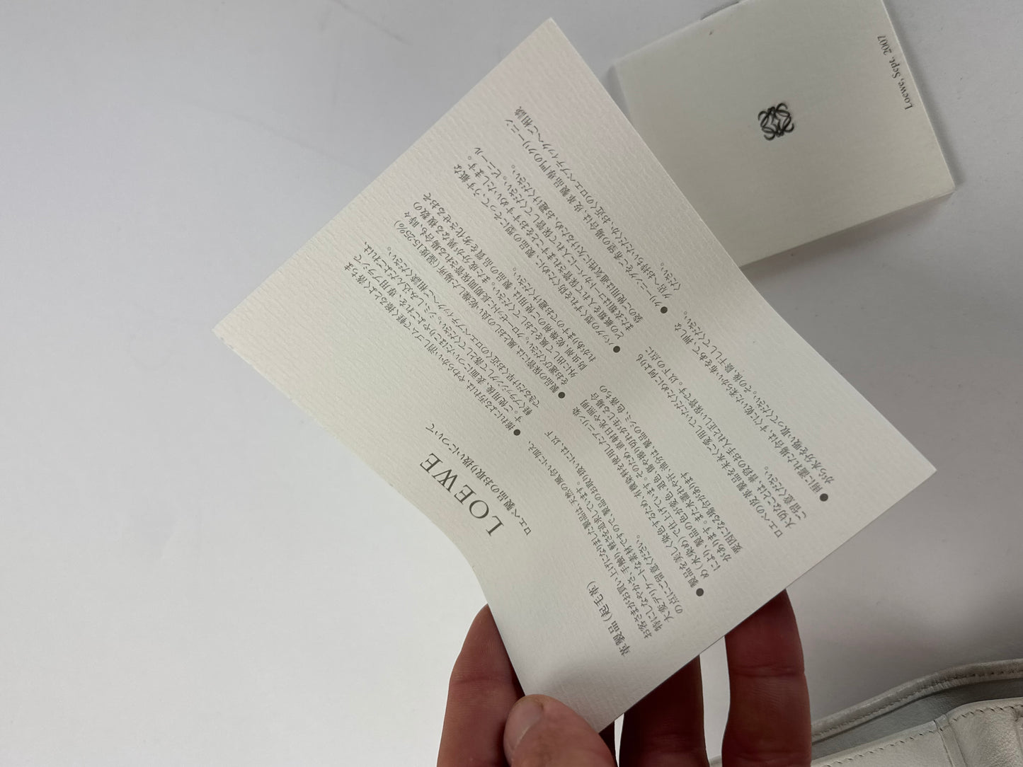 Vintage Loewe Anagram Logo Suede Leather Wallet Grey-Blue / White