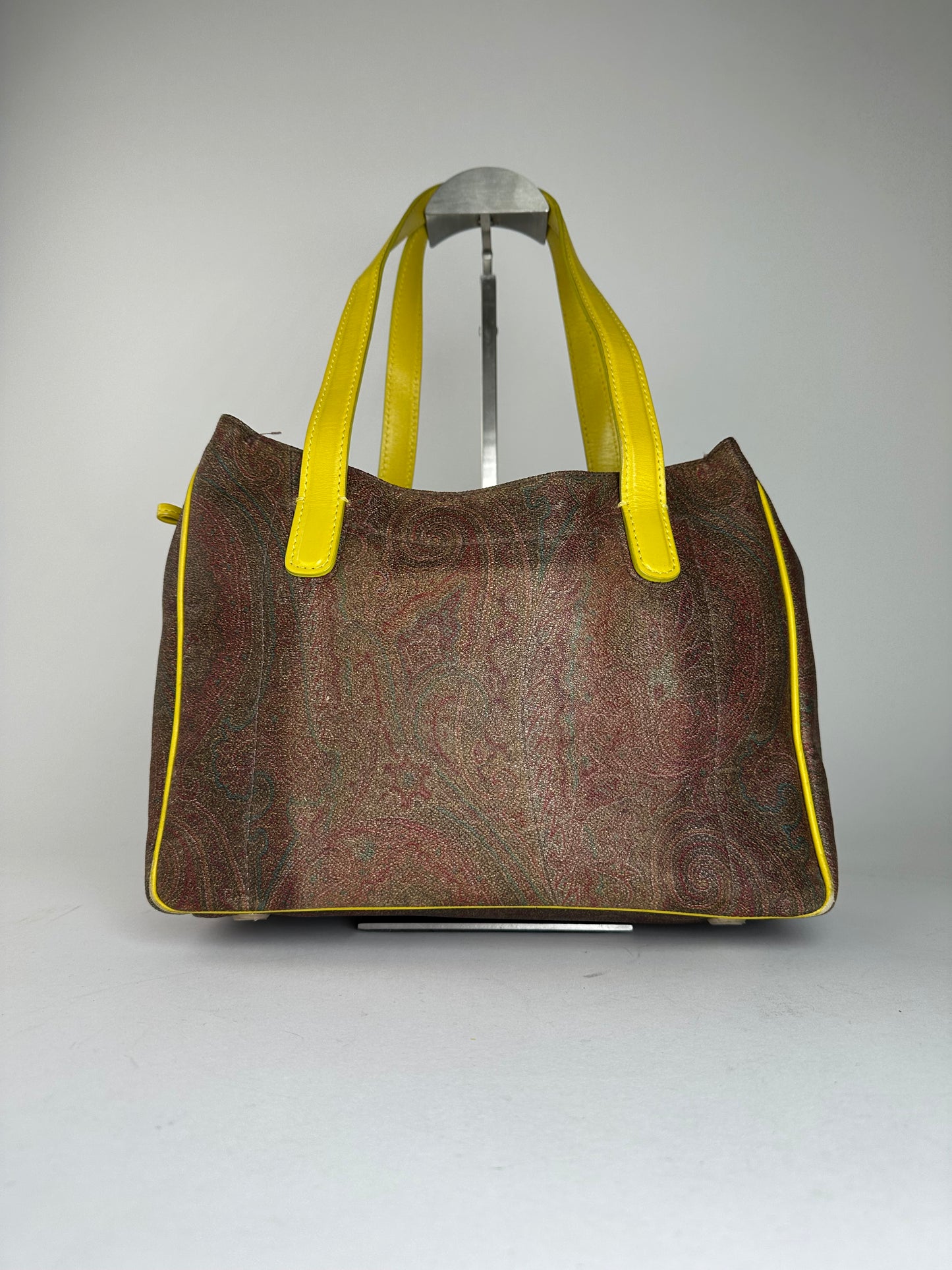 Etro Paisley Pattern Multicolor Fabric Tote Bag