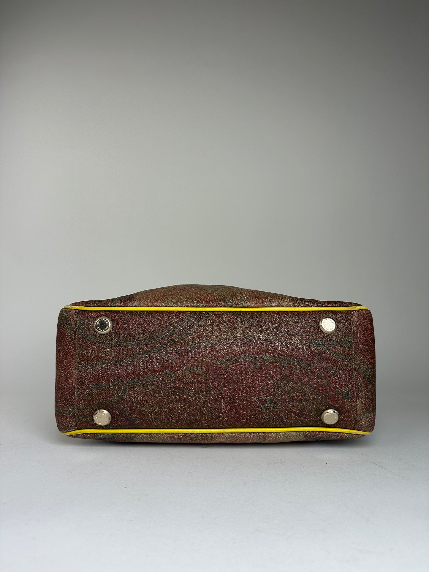 Etro Paisley Pattern Multicolor Fabric Tote Bag
