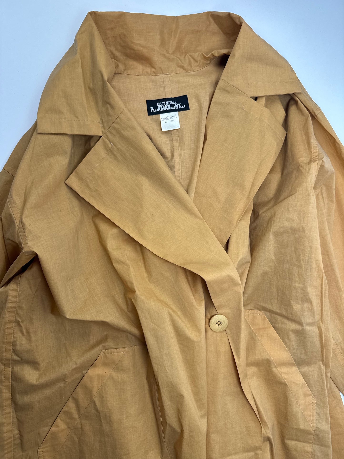 Vintage Issey Miyake Cotton Trenchcoat Light Brown M